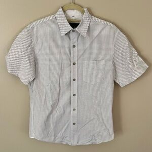 Rag & Bone White Checkered Short Sleeve Button Down Shirt | M